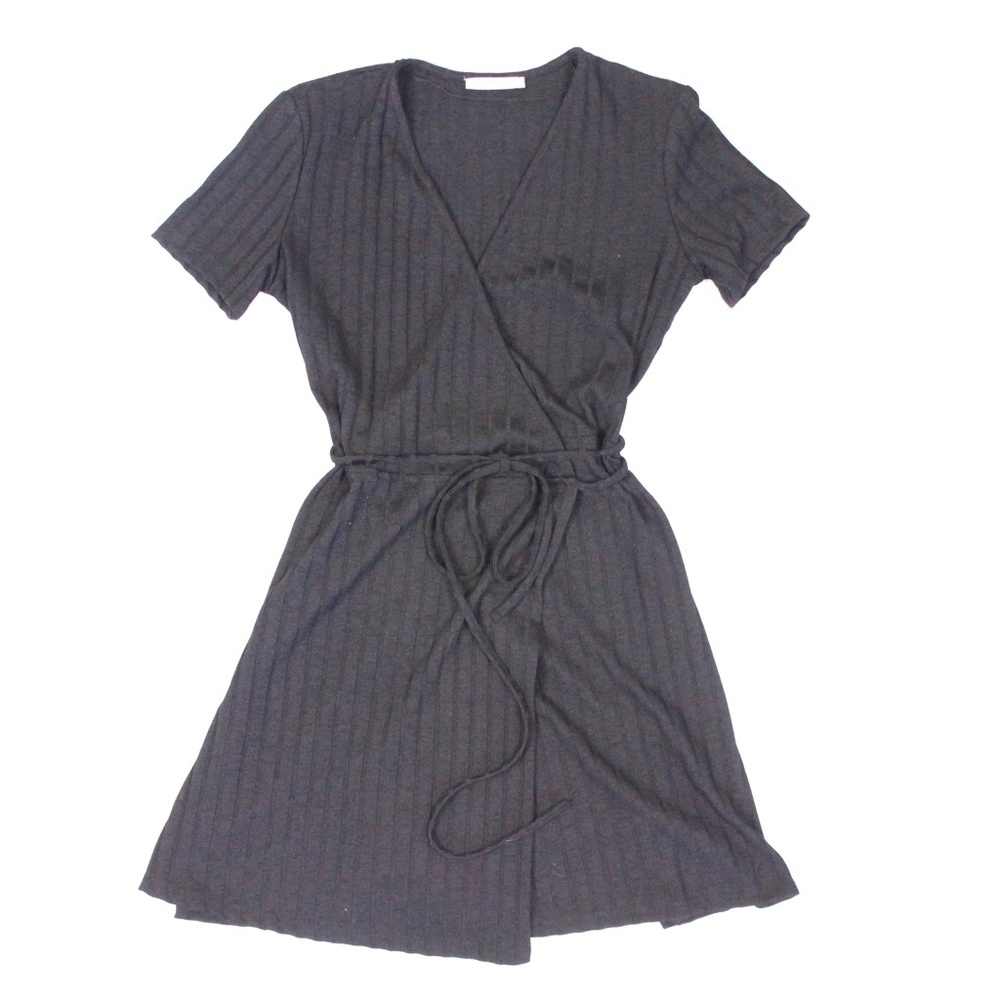 Ribbed Wrap Dress